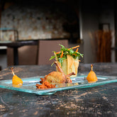 Glass Dinnerware 12.25" x 8.75" Rectangular Clear Glass Sectional Plate